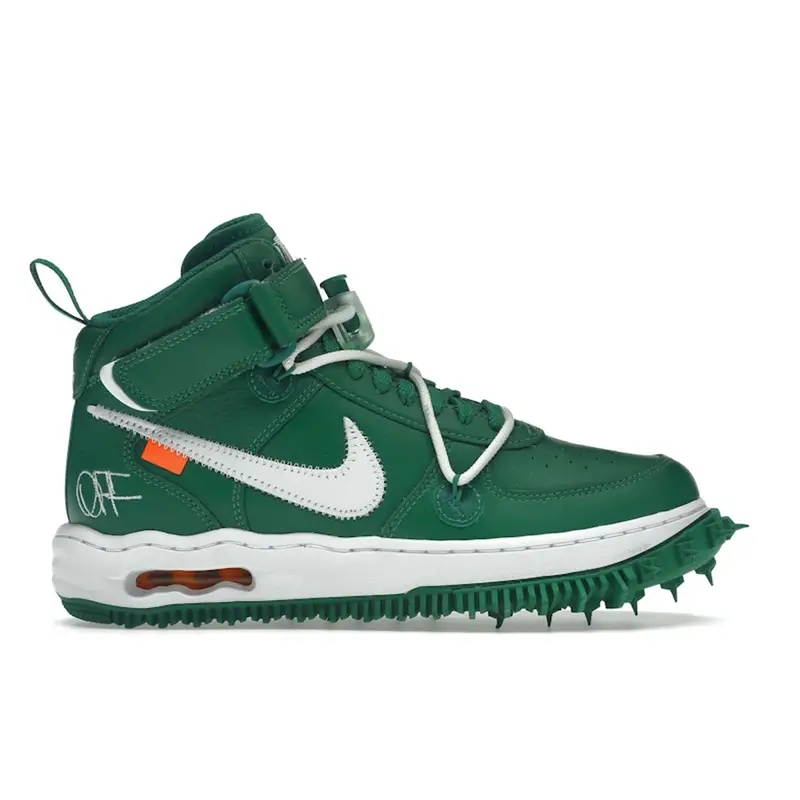 Off-White x Nike Air Force 1 Mid SP Pelle Verde Pino Sneakers Unisex DR0500-300 42