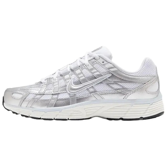 P-6000 Bianco Argento Metallizzato Sneakers da Donna Tinta Blu Vela BV1021-106 37 5