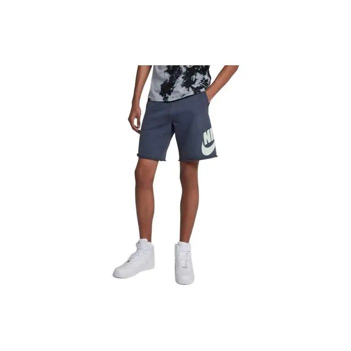 Pantaloncini Sportivi Uomo Nike con Stampa Logo Blu 836278-471 S