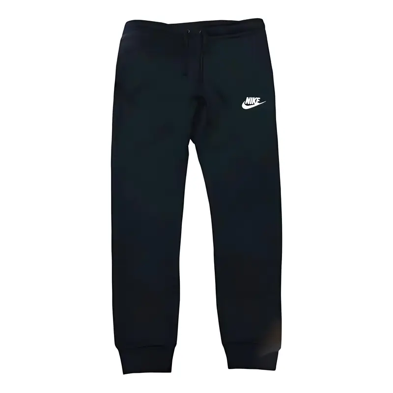 Nike Pantaloni da Jogging Monocolore con Coulisse e Vita Elastica, Stampa Logo del Marchio e Caviglie a Costine Uomo Nero 934561-010
