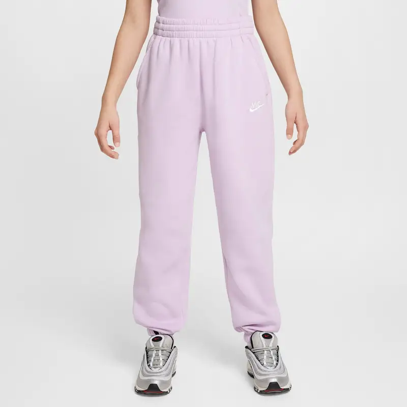 Nike Pantaloni della tuta larghi per ragazza Club Fleece Violet