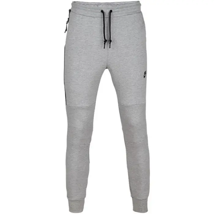 Pantaloni Sportivi a Maglia Nike Tinta Unita Coulisse Logo Uomo Fondo Grigio Nero 545344-065 L