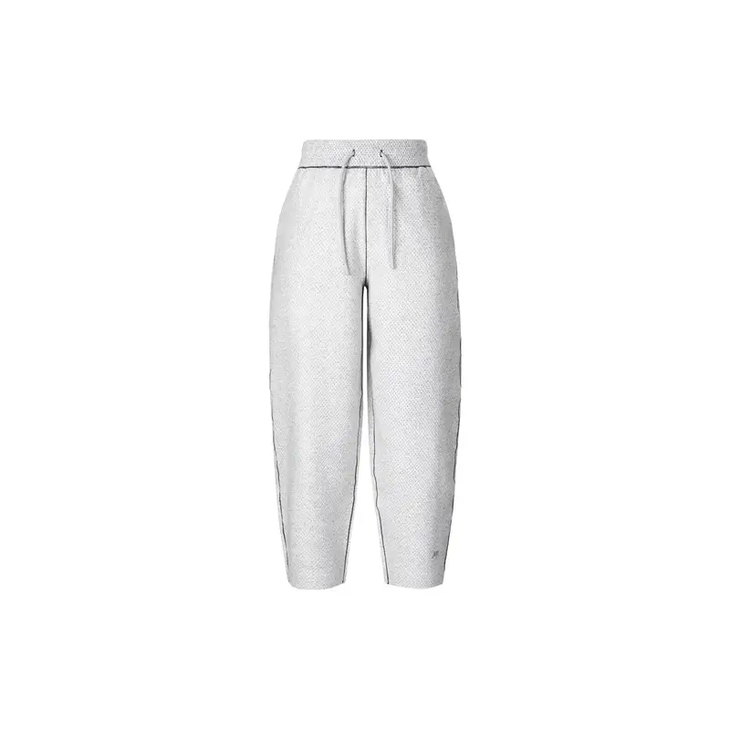 Nike Pantaloni Sportivi Casual da Donna Traspiranti Monocolore Ricamo Lettere Fondi Grigio Fumo Chiaro DQ6682-084