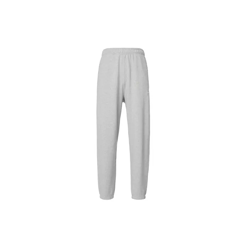 Nike Pantaloni Sportivi Casual Solo Swoosh con Polsino Elastico da Uomo Fondi Grigio Scuro Bianco DX0816-063