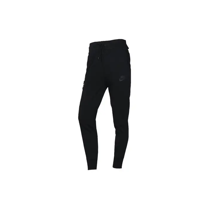 Pantaloni Sportivi Nike Tinta Unita Stampa Logo Vita Elastica Coulisse Donna pantaloni Neri 931829-010 XL