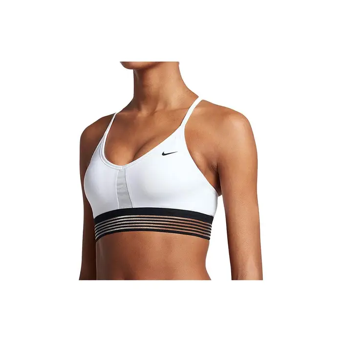Nike Reggiseno Sportivo a Spalla con Logo Monocolore Donna Biancheria intima Bianco 832093-100