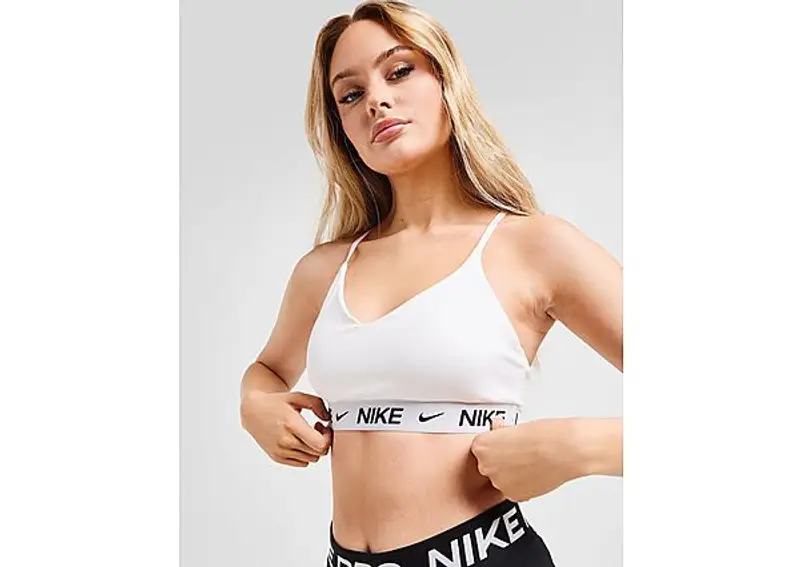Nike Reggiseno Sportivo Training Indy, Bianco