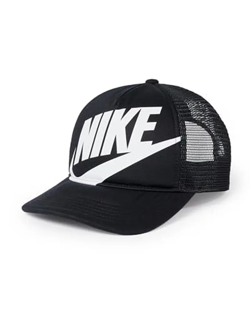 Nike Rise Structured Tracker Cappellino da Baseball, Black/White, Taglia Unica Unisex-Bambini e Ragazzi