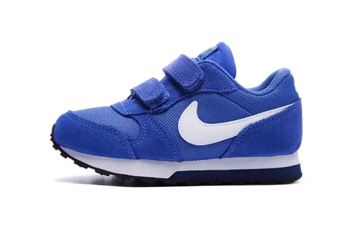 Nike Scarpe da Corsa MD Runner 2 con Velcro Resistenti all Abrasione Basse Blu Bianco Neonato e Bambino 806255-406
