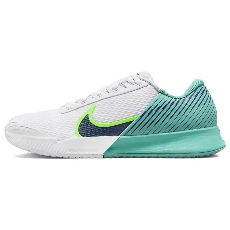 Nike Scarpe da Tennis NikeCourt Air Zoom Vapor Pro 2 HC Bianco Teal Lavato Uomo Sneakers Verde-Strike Blu Mezzanotte DR6191-103 42 5