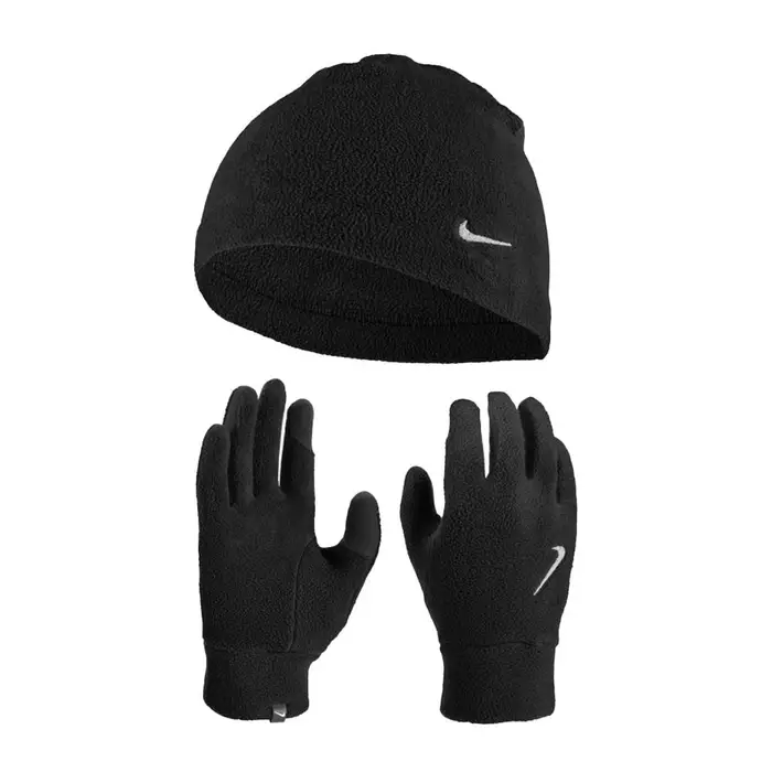 Set Berretto e Guanti in Pile Nike da Donna M-L nero