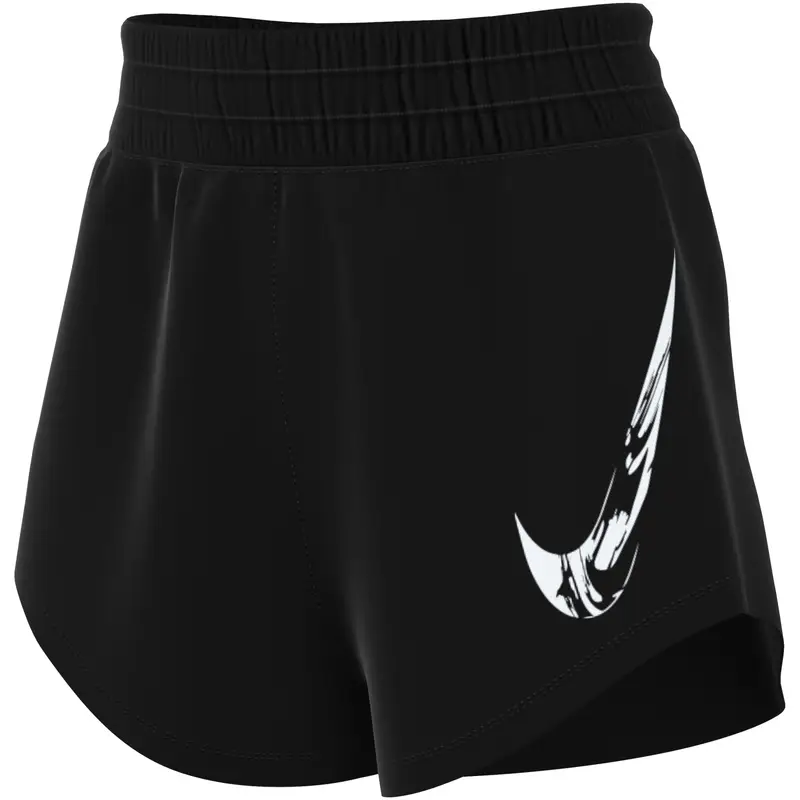 Nike Short da donna a vita media con sottopantaloncino integrato One Swoosh Dri-FIT Noir