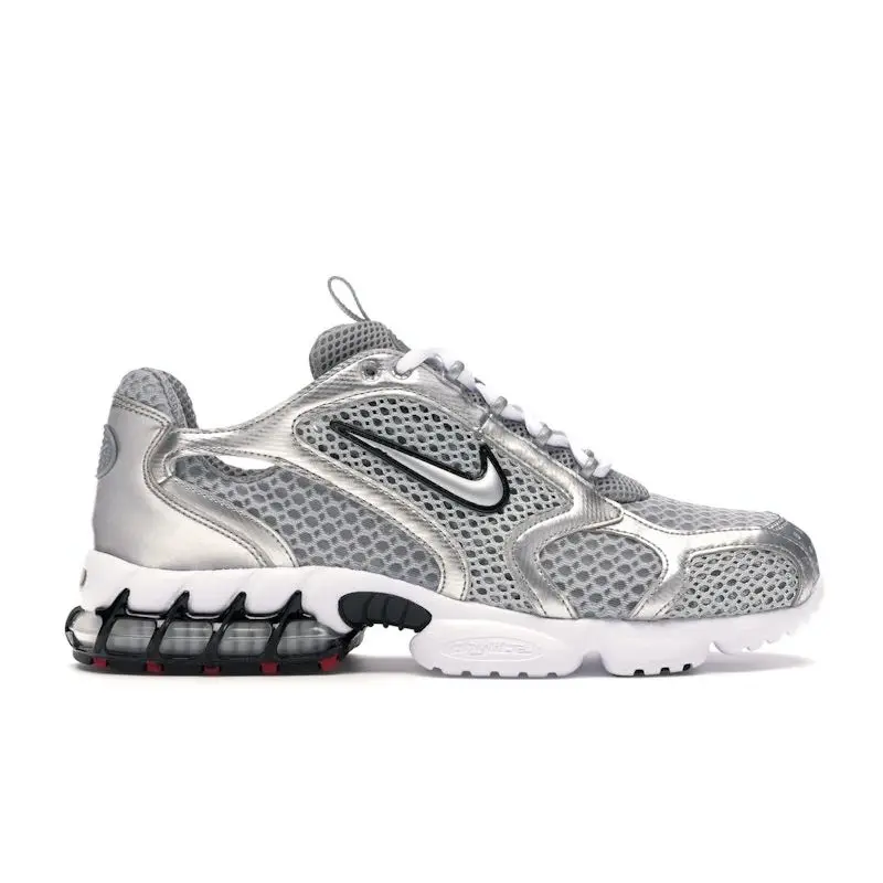 Nike Sneakers da uomo Zoom Spiridon Caged 2 Argento Metallizzato Grigio Fumo Chiaro CJ1288-001 40 5