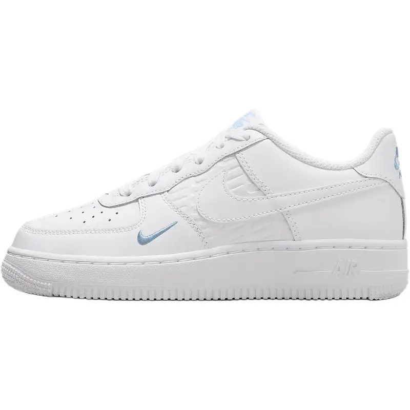 Nike Sneakers Air Force 1 GS Bianche Azzurro Armatura Chiaro Bambino IH4475-100