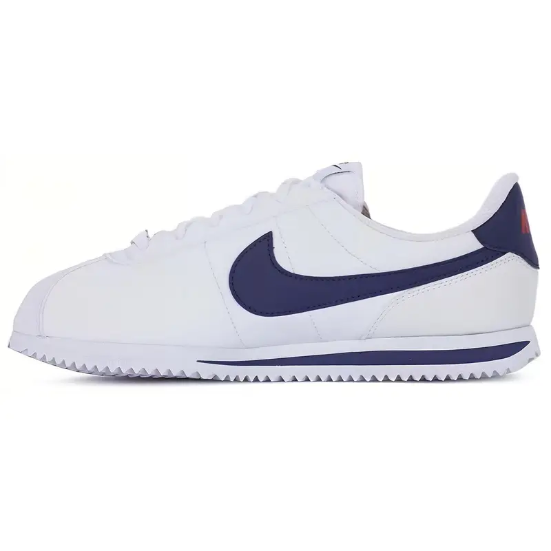 Nike Sneakers Cortez Basic SL GS Bianche Indaco Neutro Bambino Rosso Habanero Argento Metallizzato 904764-106 38 5