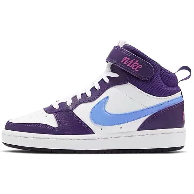 Sneakers Nike Court Borough Mid 2 GS Bianco Melanzana Bambino Viola Active-Fuchsia Royal-Pulse CD7782-106 37.5
