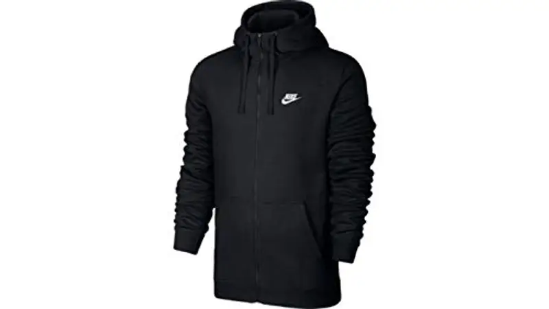 Nike Sportswear Club Fleece, Felpa con Cappuccio Uomo, Black/Black/(White)