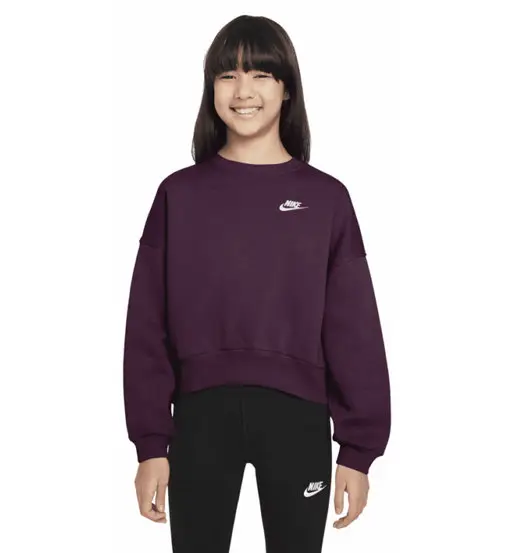 Nike Sportswear Club Fleece Jr - felpa - ragazza Dark Purple