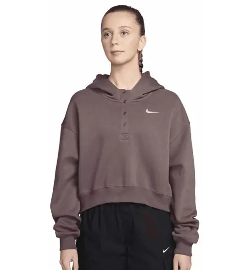 Nike Sportswear Fleece W - felpa con cappuccio - donna Dark Violet
