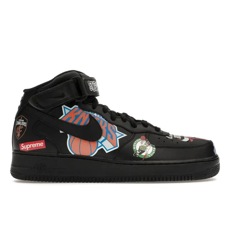 Nike Supreme x NBA x Air Force 1 Mid 07 Sneakers Unisex Nere AQ8017-001 42 5