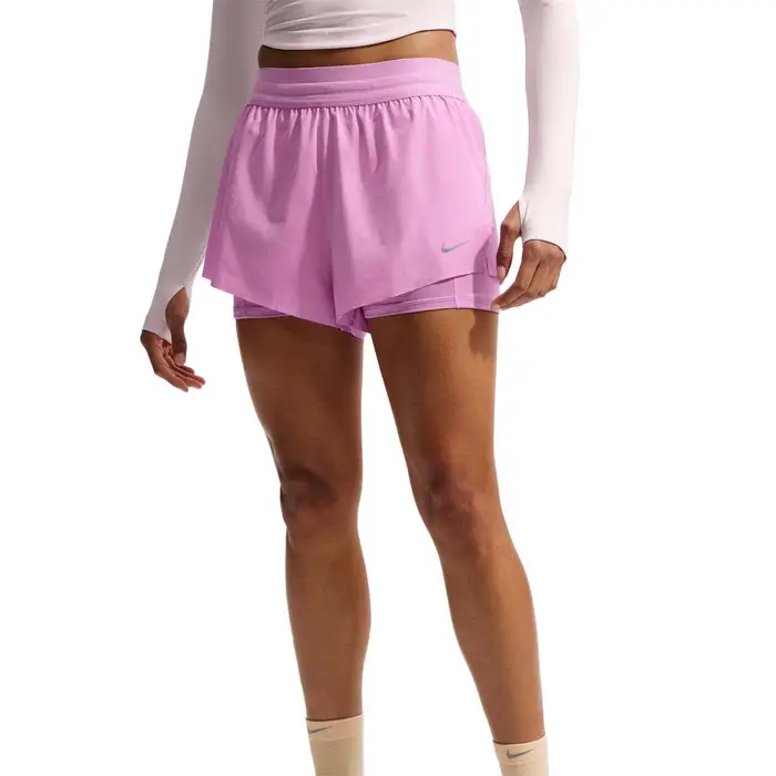 Swift Pantaloncini Running 2In1 Lt Magenta Reflective Sil Donna Rosso