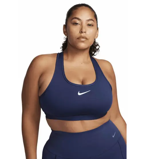 Nike Swoosh W - reggiseno sportivo medio sostegno - donna Dark Blue