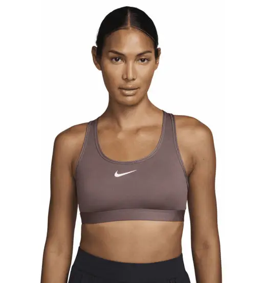 Nike Swoosh W - reggiseno sportivo medio sostegno - donna Dark Violet
