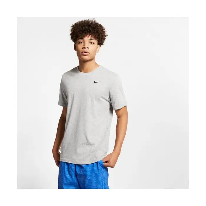 T-shirt Nike Dry Tee Crew Solid Grigio miniatura 3
