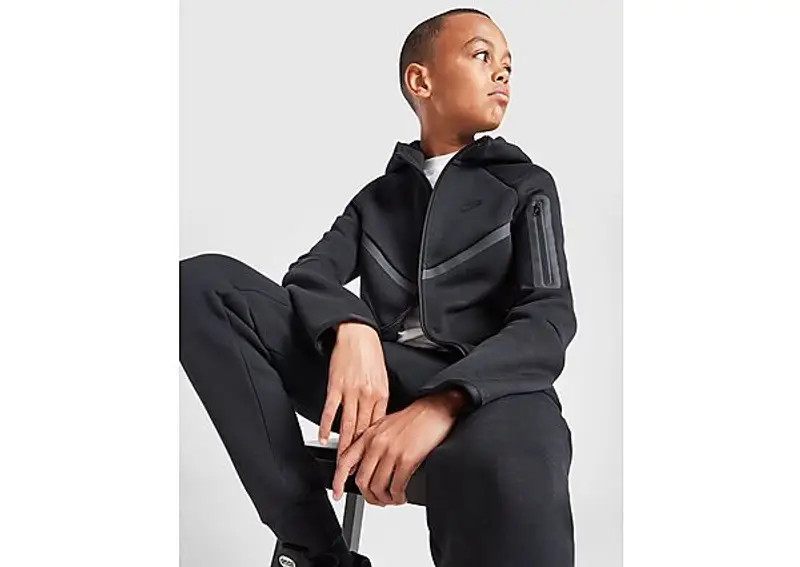 Nike Tech Fleece Felpa Junior, Nero