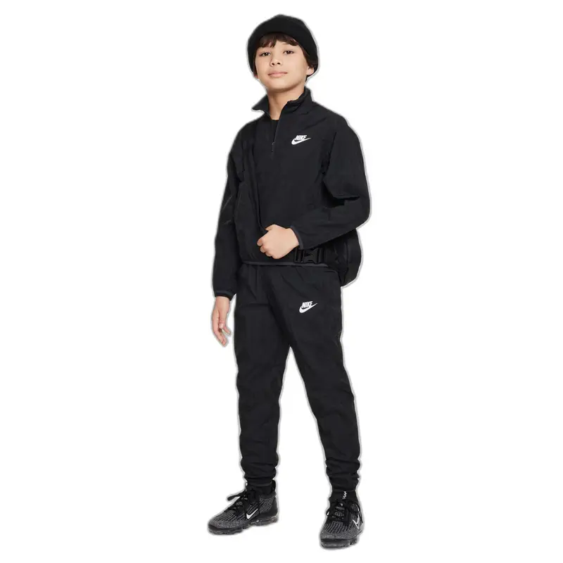 Tuta da ginnastica da bambino con 1/4 di zip Nike HBR Noir