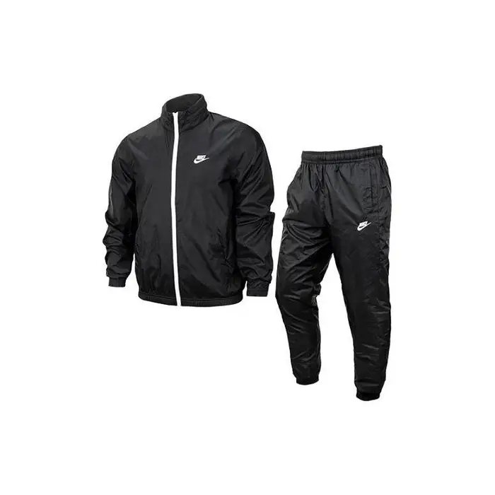 Nike Tuta Sportiva Casual Uomo Alphabet con Collo Alto e Zip Manica Lunga Vita Elastica Sportswear Nero DR3338-010