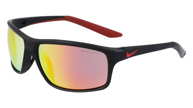 Nike Unisex ADRENALINE 22 M DV2155 010 Occhiali da sole Bio-iniettato Nero Rosso Squadrata Specchiate Fotocromatiche