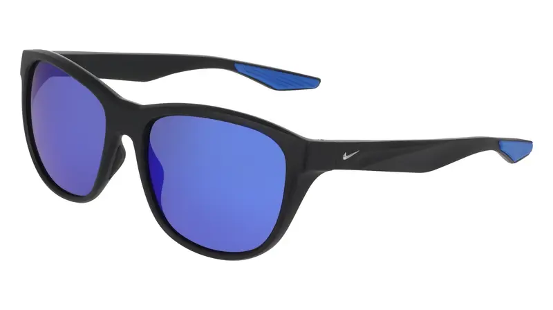 Nike Unisex EXPLORE FLOW IO0101X 011 Occhiali da sole Bio-iniettato Nero Blu Squadrata Specchiate