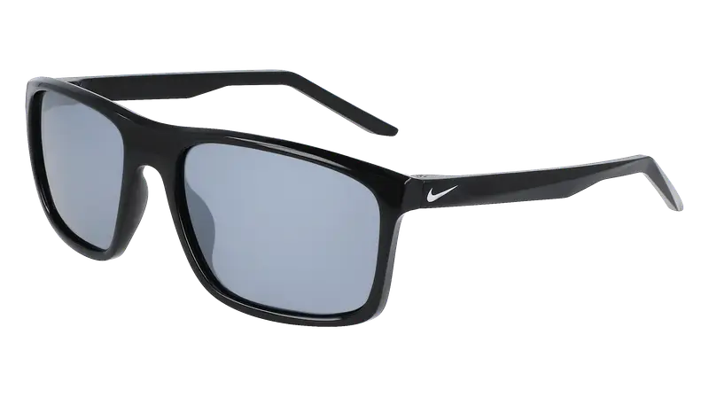 Nike Unisex FIRE L P FD1819 010 Occhiali da sole Bio-iniettato Nero Argento Squadrata Polarizzata Flash