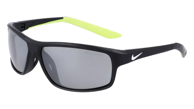 Nike Unisex RABID 22 DV2371 011 Occhiali da sole Plastica Nero Argento Squadrata Specchiate Fotocromatiche