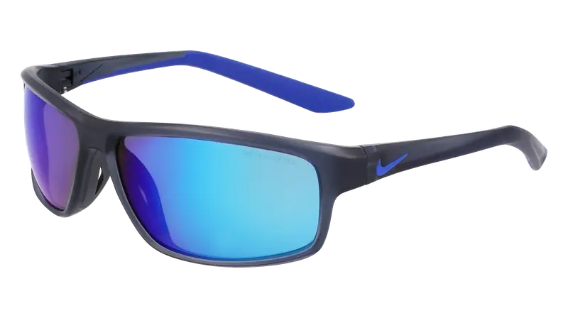 Nike Unisex RABID 22 M DV2153 021 Occhiali da sole Bio-iniettato Grigio Blu Squadrata Normale Specchiato