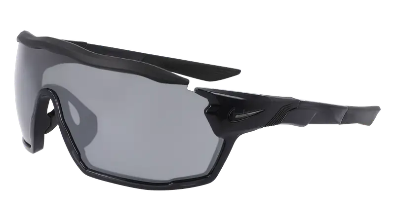 Nike Unisex SHOW X RUSH DZ7368 060 Occhiali da sole Bio-iniettato Grigio Argento Maschera Normale Fotocromatiche