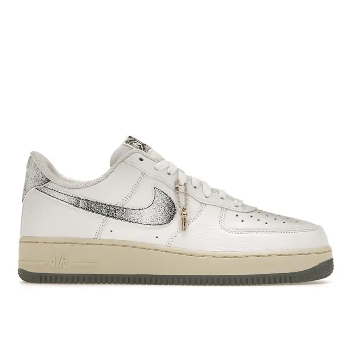 Uomo Air Force 1 Low 50 Anni di Hip-Hop Scarpe da Ginnastica Uomo Bianco Smoke-Grey Beach DV7183-100 46