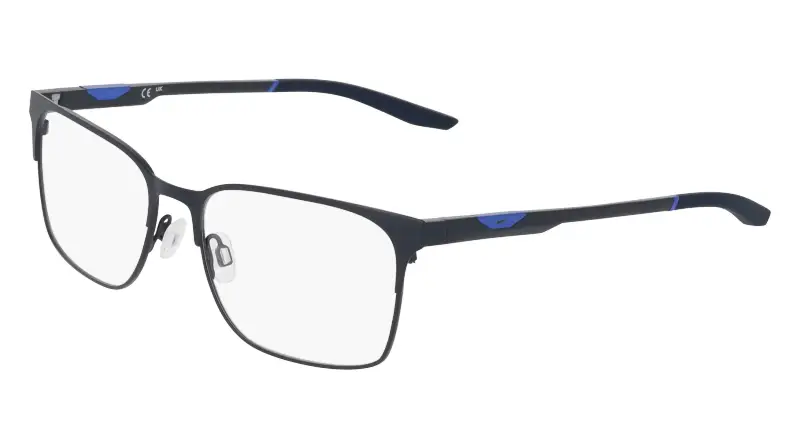 Nike Uomo 8142 411 Montature da vista Metallo Blu Squadrata Normale