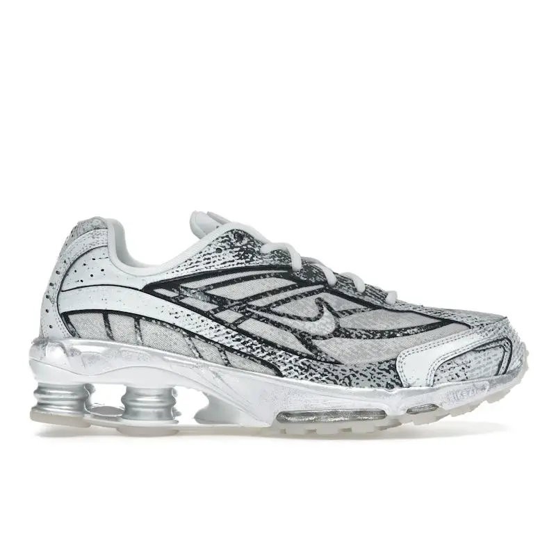 Nike Uomo Shox Ride 2 Platino Metallico Sneakers Unisex Grigio Bianco Nero IB8174-100 37 5