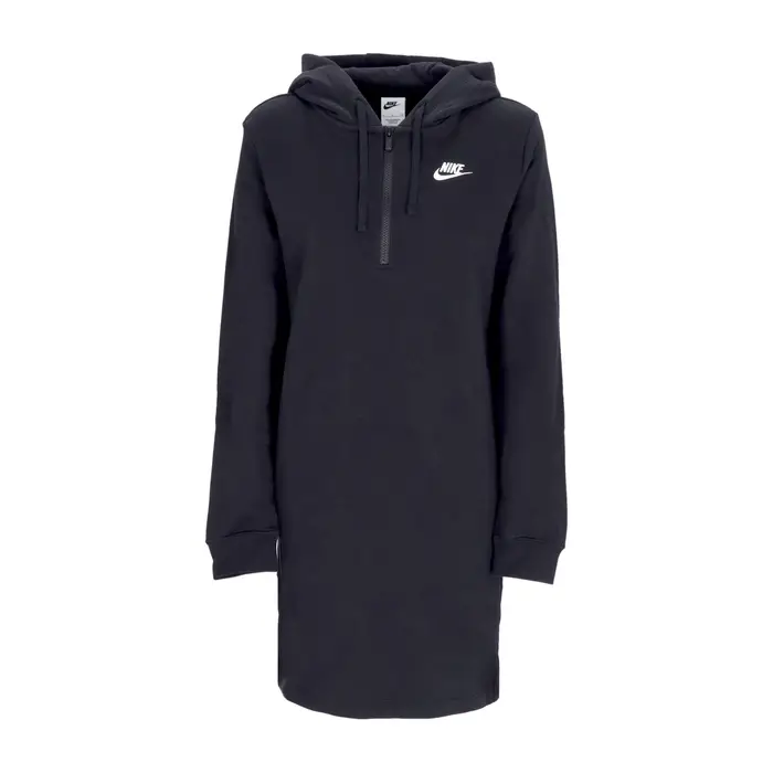 Nike Vestito Donna Sportswear Club Fleece Hoodie Dress Black/white