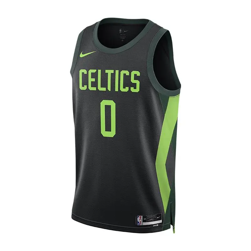 Nike X NBA Celtics Tatum Dri-Fit City Edition Stagione 2024/25 Comoda Asciugatura Rapida Traspirante Canotta da Basket Casual Uomo maglia
