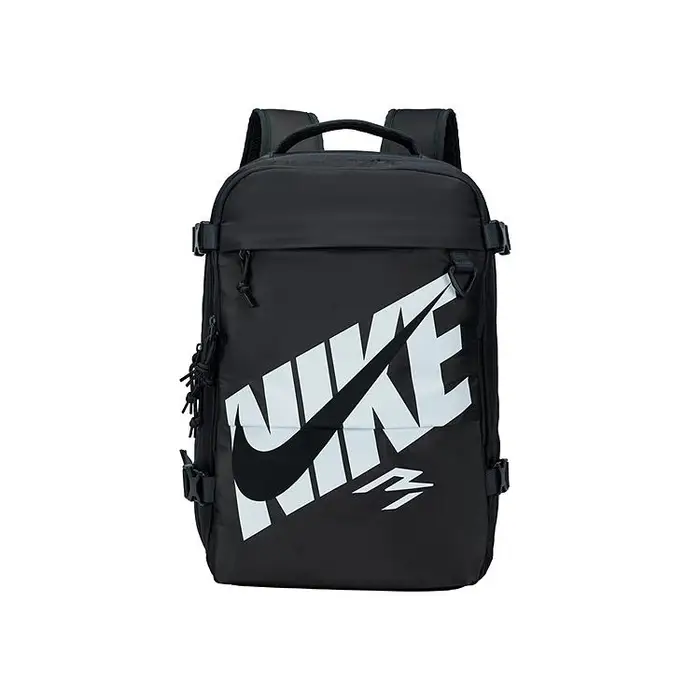 Zaino Nike 3Brand 24L Logo Classico Decorato Poliestere Zaino Unisex Nero Carbone N32613067GS-002 Charcoal Black