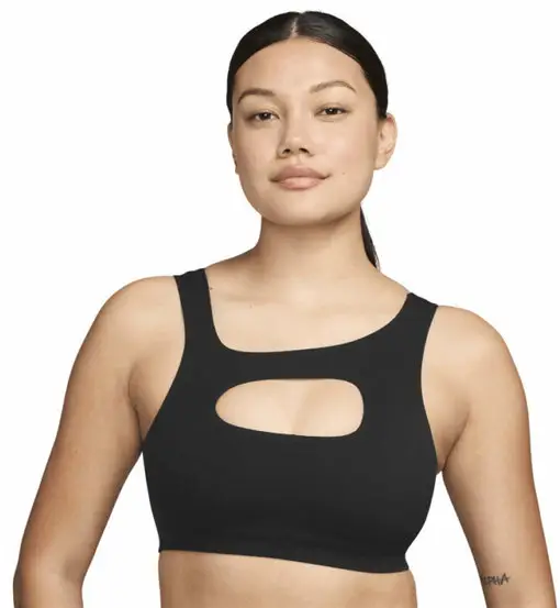 Nike Zenvy W - reggiseno sportivo supporto leggero donna nero