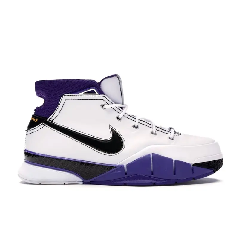 Nike Zoom Kobe 1 Protro 81 Punti 2019 Scarpe da Uomo Bianco Nero Viola Campo AQ2728-105