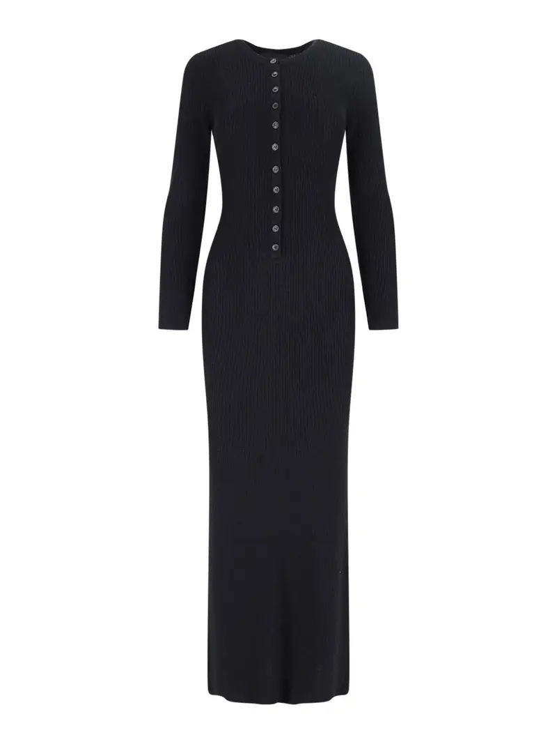 Nili Lotan Vestito Maxi In Maglia Nero