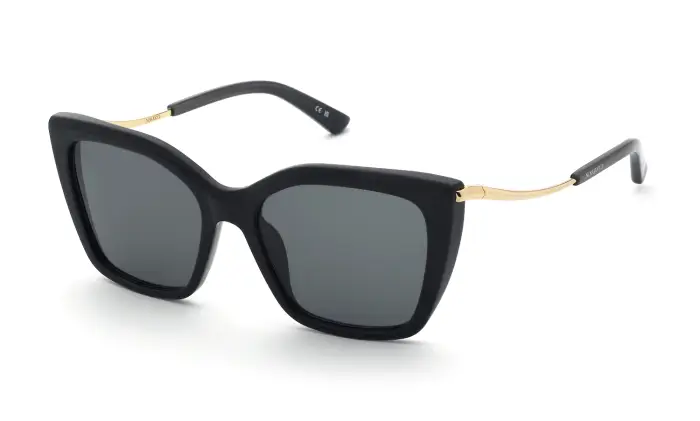 Nina Ricci Donna SNR436 700 Occhiali da sole Acetato Nero Fumo Squadrata Normale