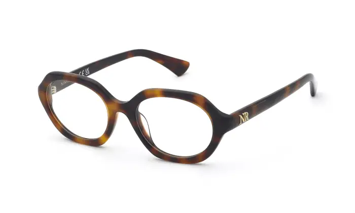 Nina Ricci Donna VNR468 752 Montature da vista Acetato Havana Geometrica