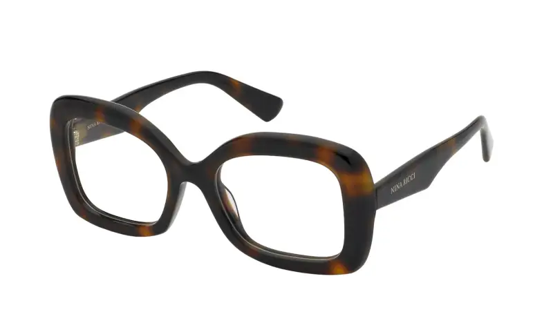 Nina Ricci Donna VNR383 0752 Montature da vista Acetato Havana Squadrata