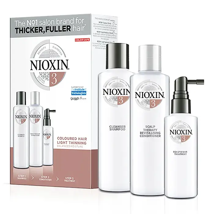 Nioxin Sistema 3 - Kit - Trattamento Per Capelli Tinti Leggermente Indeboliti 3 Pezzi